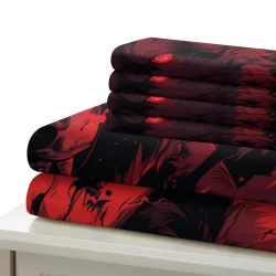 Loup Housse de Couette Imprimée 3D Douce 3 Pièces Literie Garçons Filles