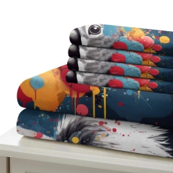 Koala Housse de Couette Imprimée 3D Douce 3 Pièces Literie Garçons Filles