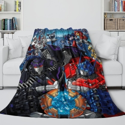 Transformers Optimus Prime Plaid en Polaire Imprimé 3D Couverture Douce Confortable pour Canapé Lit Bureau