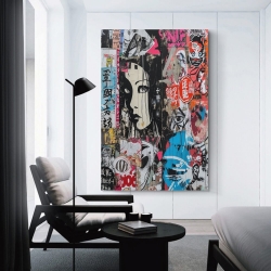 Art graffiti japonais Peinture sur toile sans cadre, impressions posters art mural pour déco maison chambre bureau