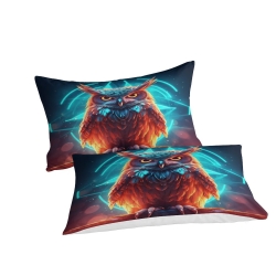 Hibou Housse de Couette Imprimée 3D Douce 3 Pièces Literie Garçons Filles