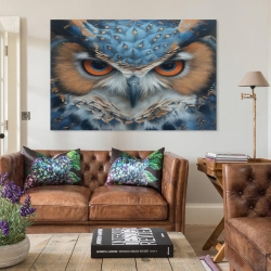 Hibou Peinture sur toile sans cadre, impressions posters art mural pour déco maison chambre bureau