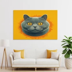 Chat Peinture sur toile sans cadre, impressions posters art mural pour déco maison chambre bureau