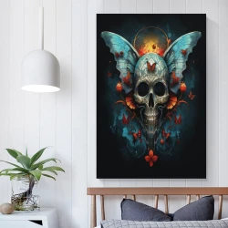 Crâne Peinture sur toile sans cadre, impressions posters art mural pour déco maison chambre bureau