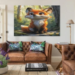 Renard Peinture sur toile sans cadre, impressions posters art mural pour déco maison chambre bureau