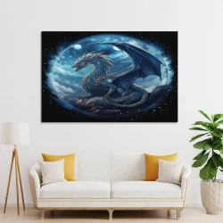 occidental Dragon Peinture sur toile sans cadre, impressions posters art mural pour déco maison chambre bureau