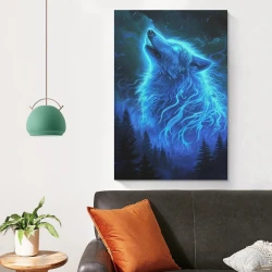 Loup Peinture sur toile sans cadre, impressions posters art mural pour déco maison chambre bureau