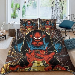 Avengers Spider Man Housse de Couette Imprimée 3D Douce 3 Pièces Literie Garçons Filles