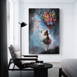 Papillon Peinture sur toile sans cadre, impressions posters art mural pour déco maison chambre bureau