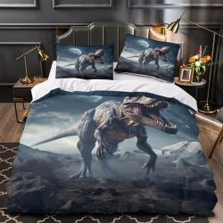 Dinosaure Housse de Couette Imprimée 3D Douce 3 Pièces Literie Garçons Filles