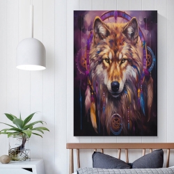 Loup Peinture sur toile sans cadre, impressions posters art mural pour déco maison chambre bureau
