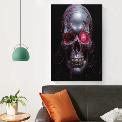 Crâne Peinture sur toile sans cadre, impressions posters art mural pour déco maison chambre bureau