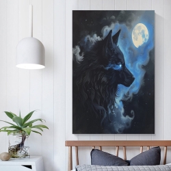Loup Peinture sur toile sans cadre, impressions posters art mural pour déco maison chambre bureau