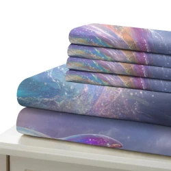 Dauphin Housse de Couette Imprimée 3D Douce 3 Pièces Literie Garçons Filles