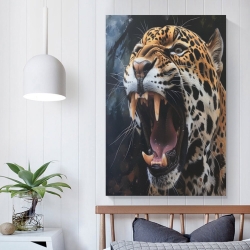 Léopard Peinture sur toile sans cadre, impressions posters art mural pour déco maison chambre bureau