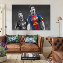 Lionel Messi Peinture sur toile sans cadre, impressions posters art mural pour déco maison chambre bureau