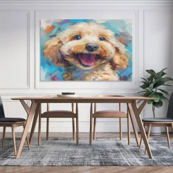 Chien mignon Peinture sur toile sans cadre, impressions posters art mural pour déco maison chambre bureau