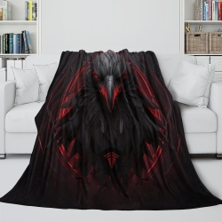 Aquila Coperta in Pile Stampata 3D Morbida e Confortevole per Divano Letto Ufficio