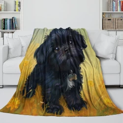 Yorkshire Terrier Coperta in Pile Stampata 3D Morbida e Confortevole per Divano Letto Ufficio
