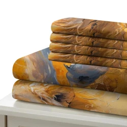 Lion Housse de Couette Imprimée 3D Douce 3 Pièces Literie Garçons Filles