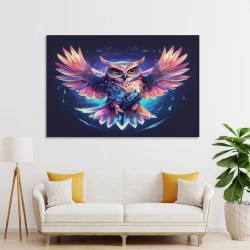 Hibou Peinture sur toile sans cadre, impressions posters art mural pour déco maison chambre bureau