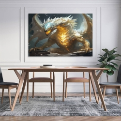 occidental Dragon Peinture sur toile sans cadre, impressions posters art mural pour déco maison chambre bureau
