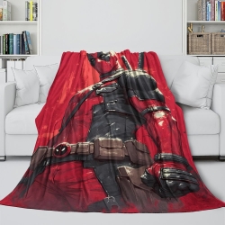 Marvel Deadpool Plaid en Polaire Imprimé 3D Couverture Douce Confortable pour Canapé Lit Bureau
