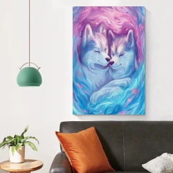 Alaskan Malamute Chien Peinture sur toile sans cadre, impressions posters art mural pour déco maison chambre bureau