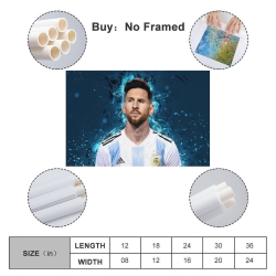 Lionel Messi Peinture sur toile sans cadre, impressions posters art mural pour déco maison chambre bureau