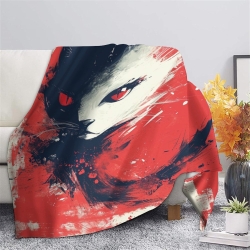 Chat Plaid en Polaire Imprimé 3D Couverture Douce Confortable pour Canapé Lit Bureau