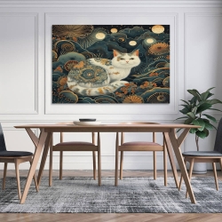 Chat Peinture sur toile sans cadre, impressions posters art mural pour déco maison chambre bureau