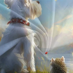 Yorkshire Terrier Housse de Couette Imprimée 3D Douce 3 Pièces Literie Garçons Filles