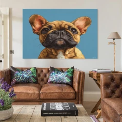 Bulldog francese Pittura su tela senza cornice, stampe di poster arte murale per arredo casa camera ufficio