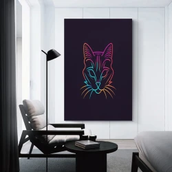 Chat Peinture sur toile sans cadre, impressions posters art mural pour déco maison chambre bureau