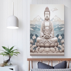 Bouddha Peinture sur toile sans cadre, impressions posters art mural pour déco maison chambre bureau