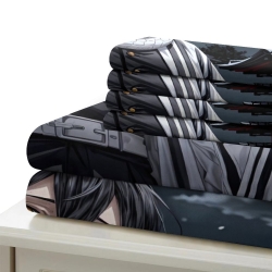 Tueur de démons: Demon Slayer Housse de Couette Imprimée 3D Douce 3 Pièces Literie Garçons Filles