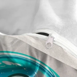 Space Chat Housse de Couette Imprimée 3D Douce 3 Pièces Literie Garçons Filles