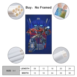 Transformers Optimus Prime Peinture sur toile sans cadre, impressions posters art mural pour déco maison chambre bureau