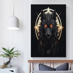 Loup Peinture sur toile sans cadre, impressions posters art mural pour déco maison chambre bureau