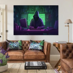 Hacker Peinture sur toile sans cadre, impressions posters art mural pour déco maison chambre bureau