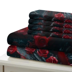 Crâne Housse de Couette Imprimée 3D Douce 3 Pièces Literie Garçons Filles