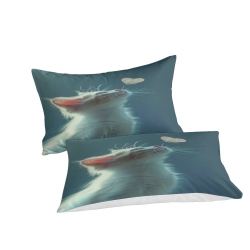 Cute Chat Housse de Couette Imprimée 3D Douce 3 Pièces Literie Garçons Filles