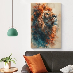 León Pintura en lienzo sin marco, impresiones de pósters arte pared para decoración hogar dormitorio oficina