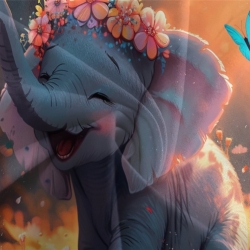 Éléphant Housse de Couette Imprimée 3D Douce 3 Pièces Literie Garçons Filles
