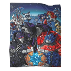 Transformers Optimus Prime Plaid en Polaire Imprimé 3D Couverture Douce Confortable pour Canapé Lit Bureau