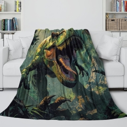 Dinosaur 3D Printed Fleece Throw Blanket Soft Cozy Blanket for Couch Sofa Bed Office