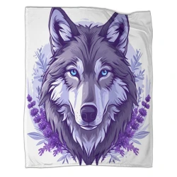 Wolf 3D Gedruckte Fleece-Decke Weiche Gemütliche Decke für Sofa Bett Büro
