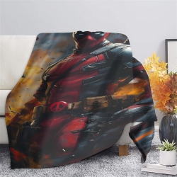 Marvel Deadpool Plaid en Polaire Imprimé 3D Couverture Douce Confortable pour Canapé Lit Bureau