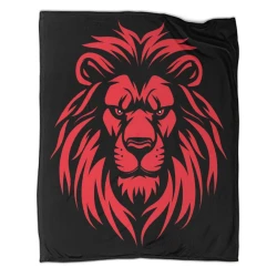 Lion Plaid en Polaire Imprimé 3D Couverture Douce Confortable pour Canapé Lit Bureau
