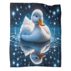 Canard Plaid en Polaire Imprimé 3D Couverture Douce Confortable pour Canapé Lit Bureau
